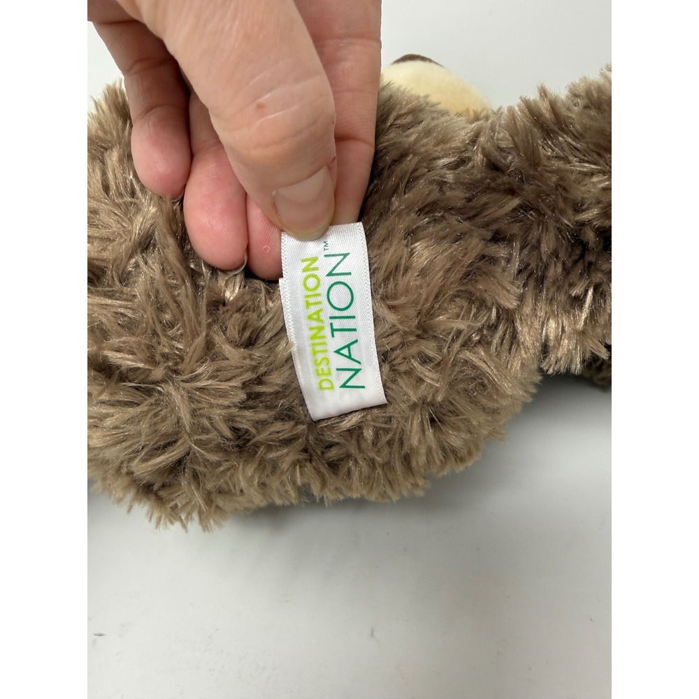 Aurora Destination Nation Sloth Plush Brown Shaggy Stuffed Animal 2020 12 inch - Picture 6 of 10